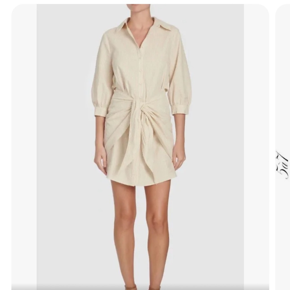 NWT Cinq a Sept striped seersucker dress